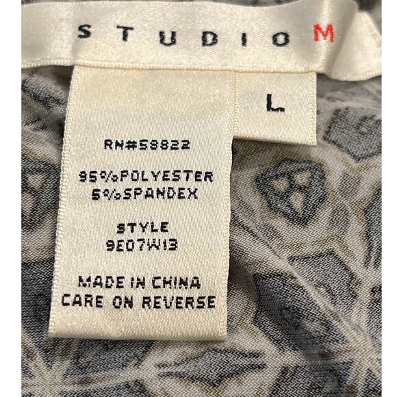 NWT Studio M Women’s Boho Geometric Floral Pleated A-line‎ Skirt Size L Multi - Picture 5 of 5